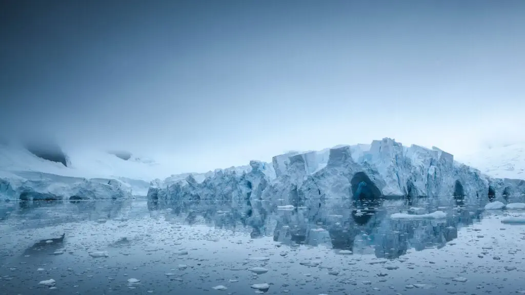 Doomsday glacier, a clear representation of the effects of climate change on the planet.
